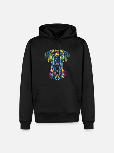 Rhodesian Ridgeback Dog Popart - Men’s Premium Organic Hoodie - black