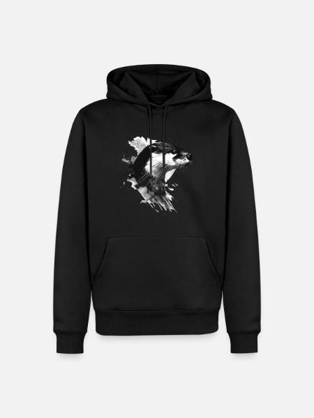 Otter - Men’s Premium Organic Hoodie - black