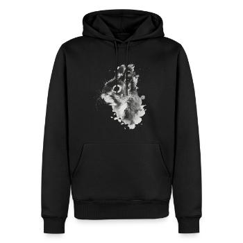Squirrel - Men’s Premium Organic Hoodie - black - Front - Nico (187cm)