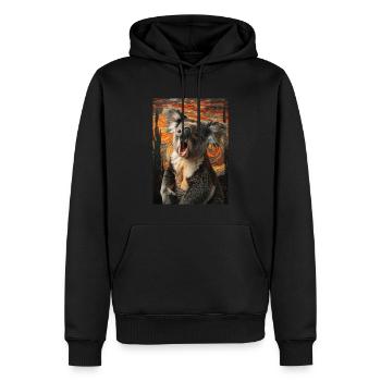 Koala - Männer Premium Bio Hoodie - Schwarz - Vorne - Nico (187cm)