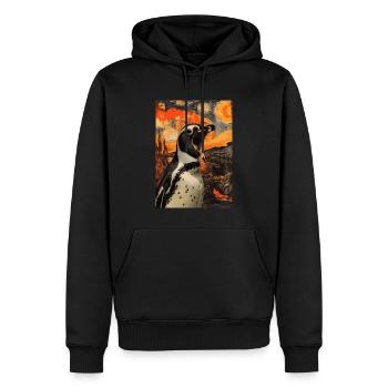 Pingouin - Sweat à capuche Premium bio Homme - noir - Devant - Nico (187cm)
