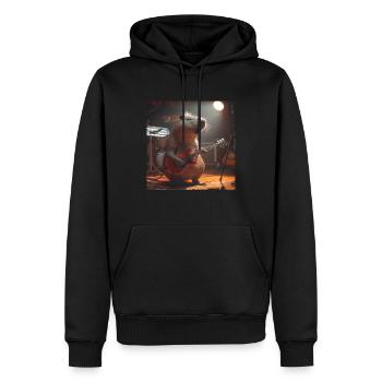 Wasserschwein - Männer Premium Bio Hoodie - Schwarz - Vorne - Nico (187cm)
