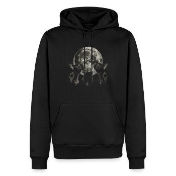 Bouledogue Français Frenchie Chien Hurlant Mon - Sweat à capuche Premium bio Homme - noir - Devant - Nico (187cm)