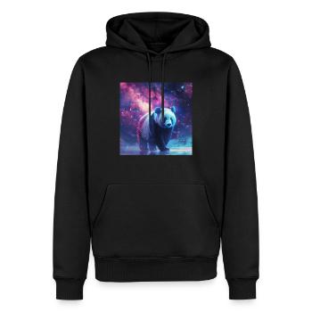 Panda - Sweat à capuche Premium bio Homme - noir - Devant - Nico (187cm)