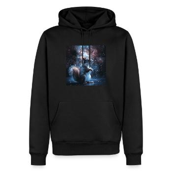 Squirrel - Men’s Premium Organic Hoodie - black - Front - Nico (187cm)
