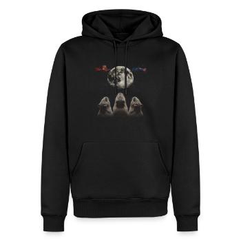 Cochon d’Inde Animal de compagnie Lune Hurlante - Sweat à capuche Premium bio Homme - noir - Devant - Nico (187cm)
