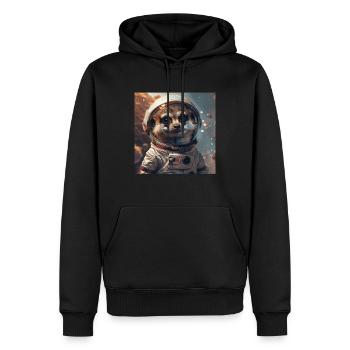 Suricate - Sweat à capuche Premium bio Homme - noir - Devant - Nico (187cm)