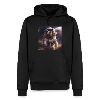 Tigre - Sweat à capuche Premium bio Homme - noir - Devant - Nico (187cm)
