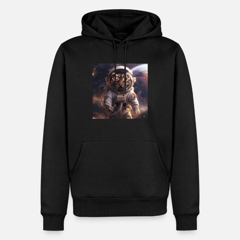 Tiger - Männer Premium Bio Hoodie - Schwarz