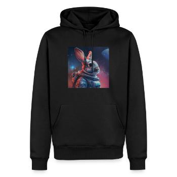 Kaninchen - Männer Premium Bio Hoodie - Schwarz - Vorne - Nico (187cm)
