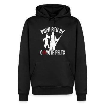 Coyote Hunt Coyote Hunter Yote - Men’s Premium Organic Hoodie - black - Front - Nico (187cm)