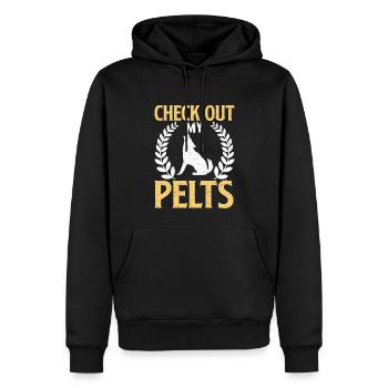 Kojotenjagd Kojotenjäger Yote - Männer Premium Bio Hoodie - Schwarz - Vorne - Nico (187cm)
