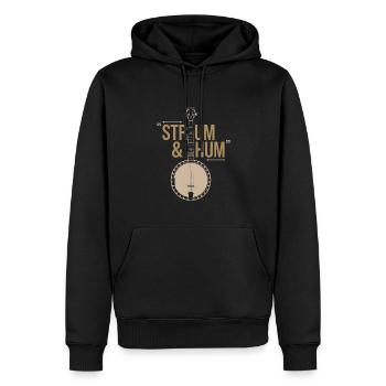 Banjo - Men’s Premium Organic Hoodie - black - Front - Nico (187cm)