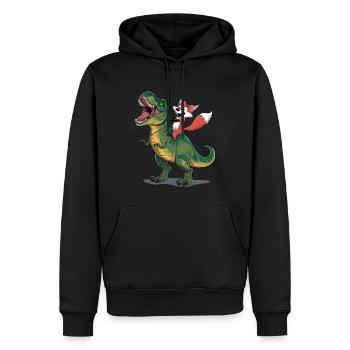 Fuchs - Männer Premium Bio Hoodie - Schwarz - Vorne - Nico (187cm)