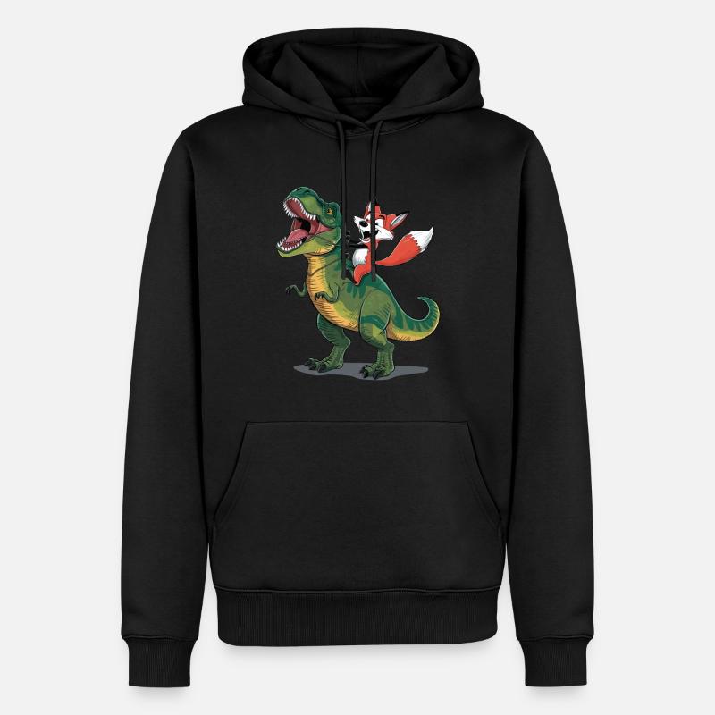 Fuchs - Männer Premium Bio Hoodie - Schwarz