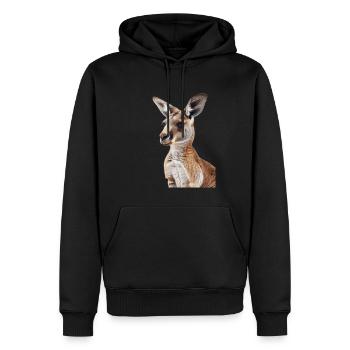 Kangourou - Sweat à capuche Premium bio Homme - noir - Devant - Nico (187cm)