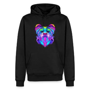 Malteser Hund Popart - Männer Premium Bio Hoodie - Schwarz - Vorne - Nico (187cm)