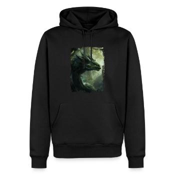 Cerf-volant - Sweat à capuche Premium bio Homme - noir - Devant - Nico (187cm)