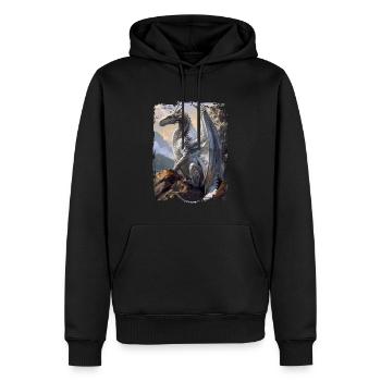 Cerf-volant - Sweat à capuche Premium bio Homme - noir - Devant - Nico (187cm)
