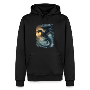 Cerf-volant - Sweat à capuche Premium bio Homme - noir - Devant - Nico (187cm)