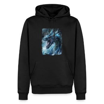Cerf-volant - Sweat à capuche Premium bio Homme - noir - Devant - Nico (187cm)