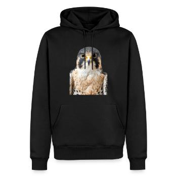 Falke - Männer Premium Bio Hoodie - Schwarz - Vorne - Nico (187cm)