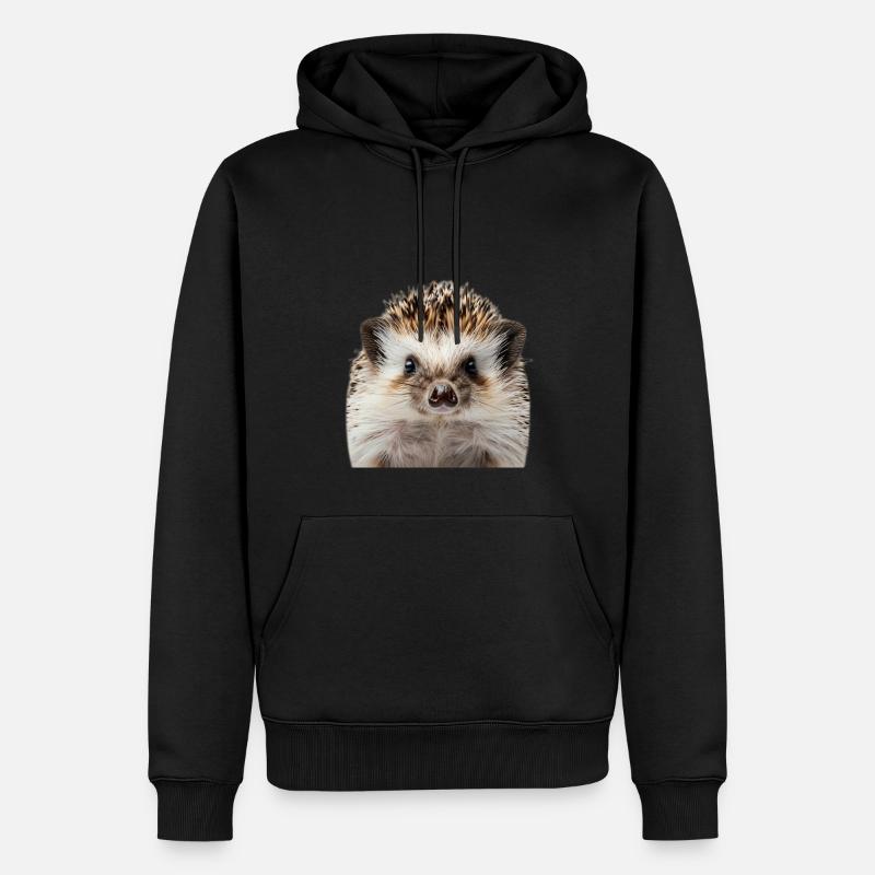 Igel - Männer Premium Bio Hoodie - Schwarz