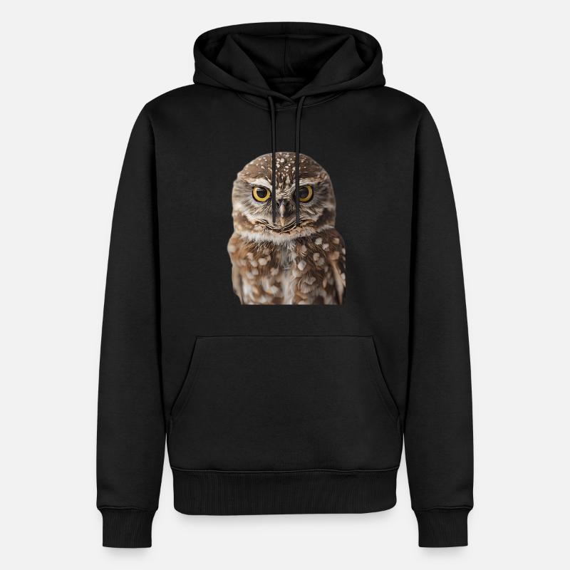 Owl - Men’s Premium Organic Hoodie - black