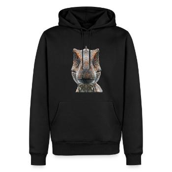 T-Rex - Sweat à capuche Premium bio Homme - noir - Devant - Nico (187cm)
