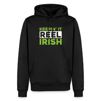 Danse Irlandaise Irischer Tanz - Sweat à capuche Premium bio Homme - noir - Devant - Nico (187cm)