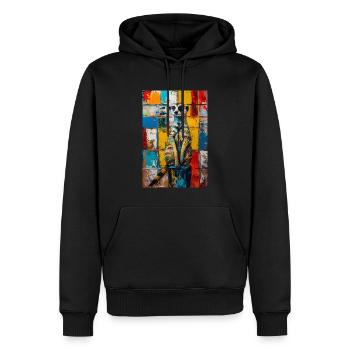 Meerkat - Men’s Premium Organic Hoodie - black - Front - Nico (187cm)