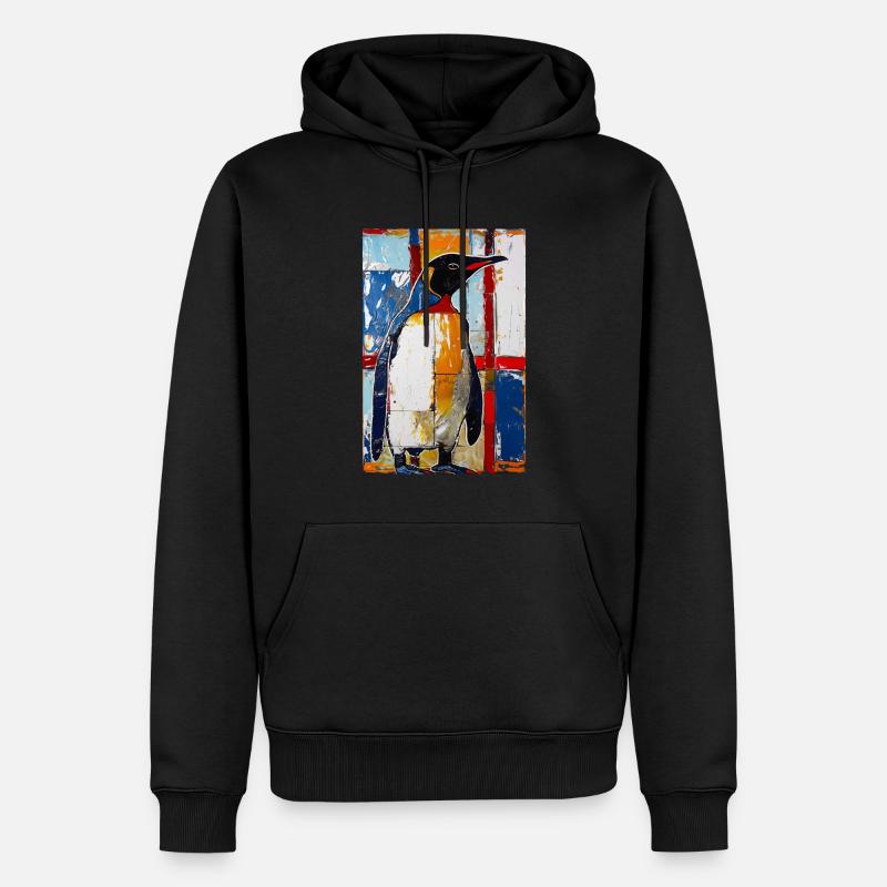 Pingouin - Sweat à capuche Premium bio Homme - noir
