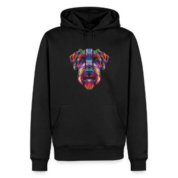 Wheaten Terrier Chien Popart - Sweat à capuche Premium bio Homme - noir - Devant - Nico (187cm)