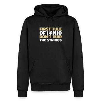 Banjo - Sweat à capuche Premium bio Homme - noir - Devant - Nico (187cm)