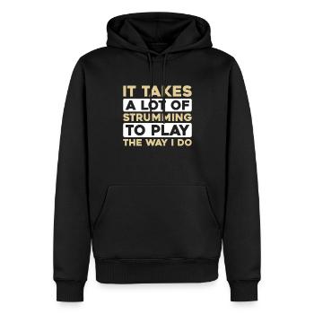 Banjo - Männer Premium Bio Hoodie - Schwarz - Vorne - Nico (187cm)