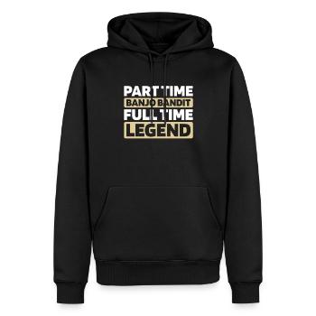 Banjo - Männer Premium Bio Hoodie - Schwarz - Vorne - Nico (187cm)