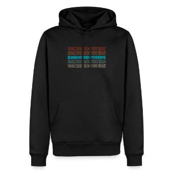 Banjo - Männer Premium Bio Hoodie - Schwarz - Vorne - Nico (187cm)