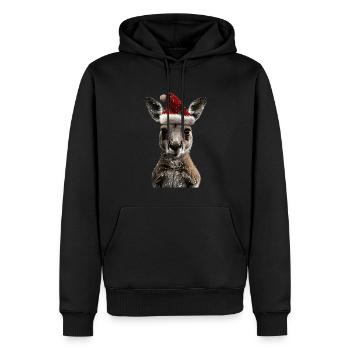 Kangourou - Sweat à capuche Premium bio Homme - noir - Devant - Nico (187cm)