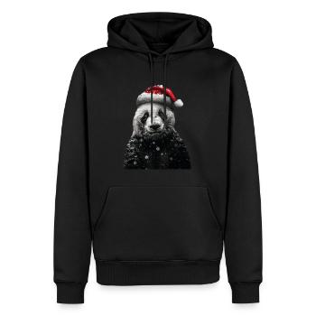 Panda - Sweat à capuche Premium bio Homme - noir - Devant - Nico (187cm)