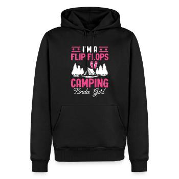 Flip Flops Camping Mädchen Camper Mädchen Wohnmobi - Männer Premium Bio Hoodie - Schwarz - Vorne - Nico (187cm)