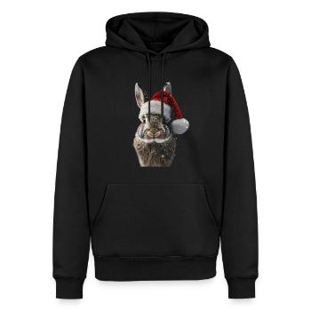 Kaninchen - Männer Premium Bio Hoodie - Schwarz - Vorne - Nico (187cm)