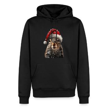 Squirrel - Men’s Premium Organic Hoodie - black - Front - Nico (187cm)