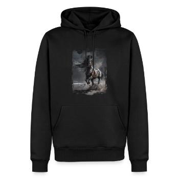 Arabe - Sweat à capuche Premium bio Homme - noir - Devant - Nico (187cm)
