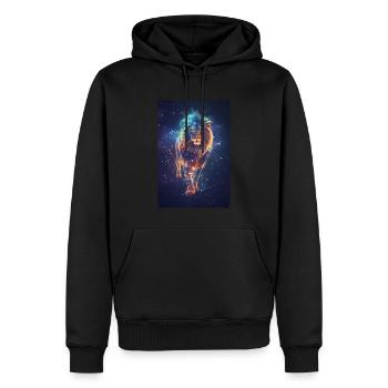 Jumeaux - Sweat à capuche Premium bio Homme - noir - Devant - Nico (187cm)