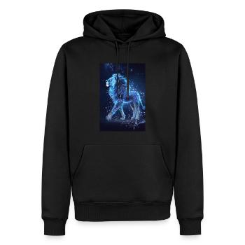 Stier - Männer Premium Bio Hoodie - Schwarz - Vorne - Nico (187cm)