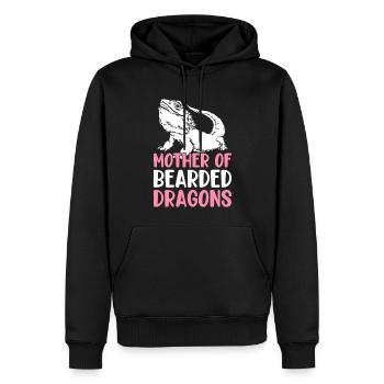 Mother of bearded dragons, lizard lover, mom - Men’s Premium Organic Hoodie - black - Front - Nico (187cm)
