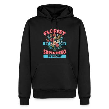 Florist Floristry Florist - Men’s Premium Organic Hoodie - black - Front - Nico (187cm)