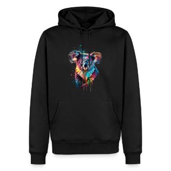 Koala - Sweat à capuche Premium bio Homme - noir - Devant - Nico (187cm)