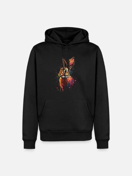 Rabbit - Men’s Premium Organic Hoodie - black