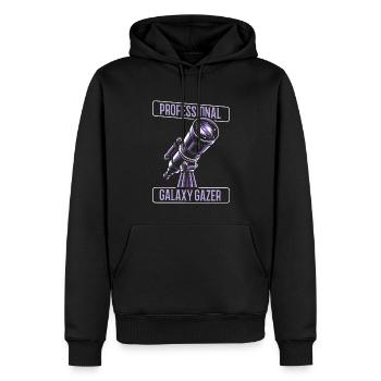 Astronome - Sweat à capuche Premium bio Homme - noir - Devant - Nico (187cm)